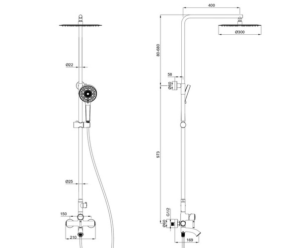 душевая система WONZON & WOGHAND TOR